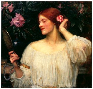 John William Waterhouse – Vanity [from J.W. Waterhouse]. Free illustration for personal and commercial use.