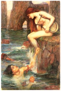 John William Waterhouse – The Siren [from J.W. Waterhouse]. Free illustration for personal and commercial use.