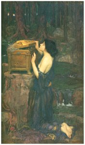 John William Waterhouse – Pandora [from J.W. Waterhouse]. Free illustration for personal and commercial use.