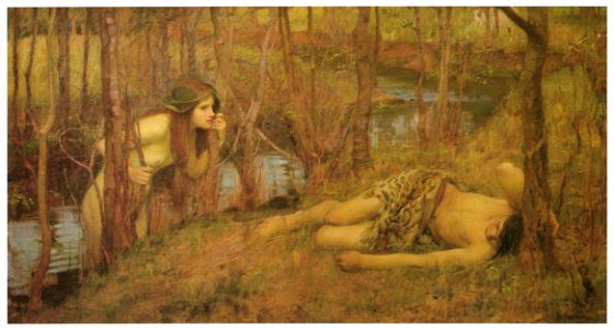 John William Waterhouse – A Naiad [from J.W. Waterhouse]. Free illustration for personal and commercial use.
