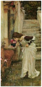 John William Waterhouse – The Shrine [from J.W. Waterhouse]. Free illustration for personal and commercial use.