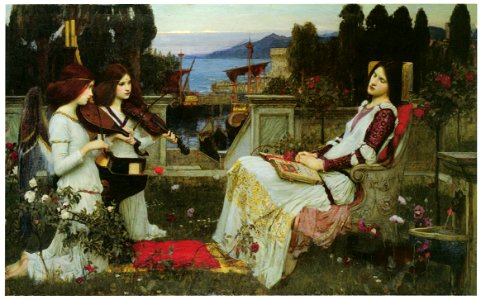 John William Waterhouse – St. Cecilia [from J.W. Waterhouse]. Free illustration for personal and commercial use.