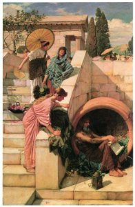John William Waterhouse – Diogenes [from J.W. Waterhouse]. Free illustration for personal and commercial use.