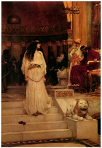 John William Waterhouse – Mariamne Leaving the Judgement Seat of Herod [from J.W. Waterhouse]. Free illustration for personal and commercial use.