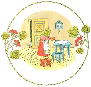 Elsa Beskow – Plate 6 [from Tale of the Little Little Old Woman]. Free illustration for personal and commercial use.