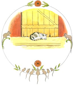 Elsa Beskow – Plate 3 [from Tale of the Little Little Old Woman]. Free illustration for personal and commercial use.