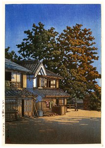Hasui Kawase – Todoroki, Mito [from Kawase Hasui 130th Anniversary Exhibition Catalogue]. Free illustration for personal and commercial use.