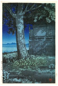 Hasui Kawase – Souvenirs of My Travels, 3rd Series: Lake Hachirogata, Akita [from Kawase Hasui 130th Anniversary Exhibition Catalogue]. Free illustration for personal and commercial use.