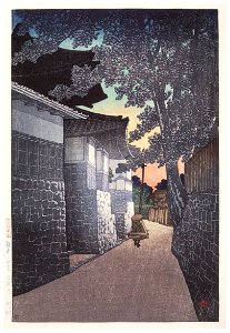 Hasui Kawase – Souvenirs of My Travels, 2nd Series : Kōshō Temple in Himi, Etchū [from Kawase Hasui 130th Anniversary Exhibition Catalogue]. Free illustration for personal and commercial use.