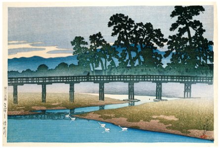 Hasui Kawase – Souvenirs of My Travels, 1st Series : The Asano River, Kanazawa [from Kawase Hasui 130th Anniversary Exhibition Catalogue]