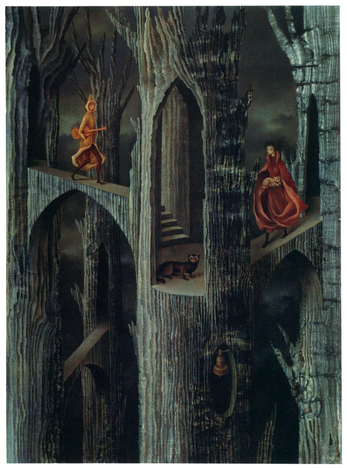 Remedios Varo – Arquitectura vegetal [from Exhibition Catalog of Remedios Varo 1999]. Free illustration for personal and commercial use.