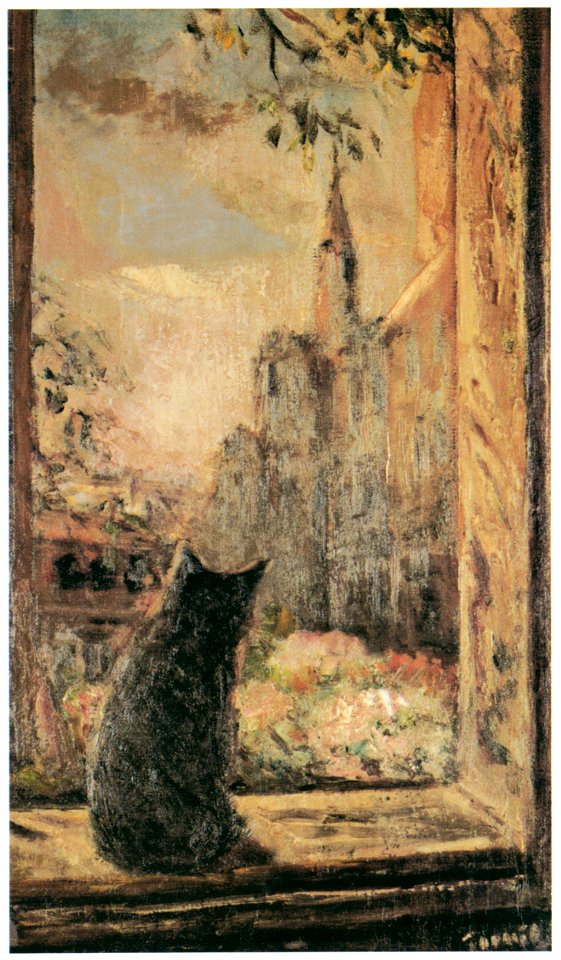 Yasushi Tanaka – CAT IN THE WINDOW [from Exhibition Catalog of Yasushi Tanaka 1981]