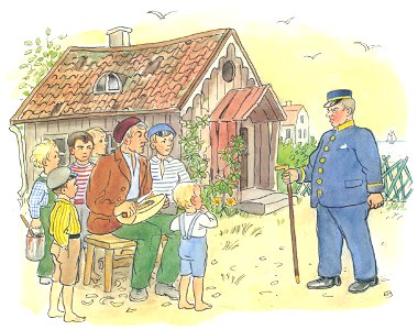 Elsa Beskow – Plate 10 [from Herr Peter]. Free illustration for personal and commercial use.