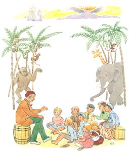 Elsa Beskow – Plate 3 [from Herr Peter]. Free illustration for personal and commercial use.