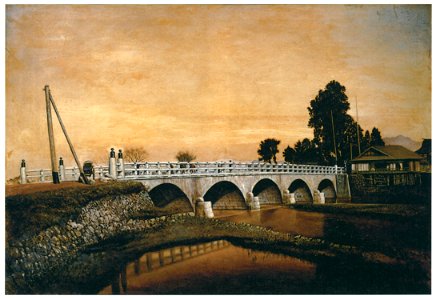 Takahashi Yuichi – Tokiwabashi Bridge Over the Sukawa River [from Takahashi Yuichi: Pioneer of Modern Western-style Painting]. Free illustration for personal and commercial use.