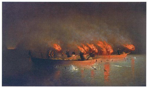 Takahashi Yuichi – Cormorant Fishing on the Nagaragawa River [from Takahashi Yuichi: Pioneer of Modern Western-style Painting]