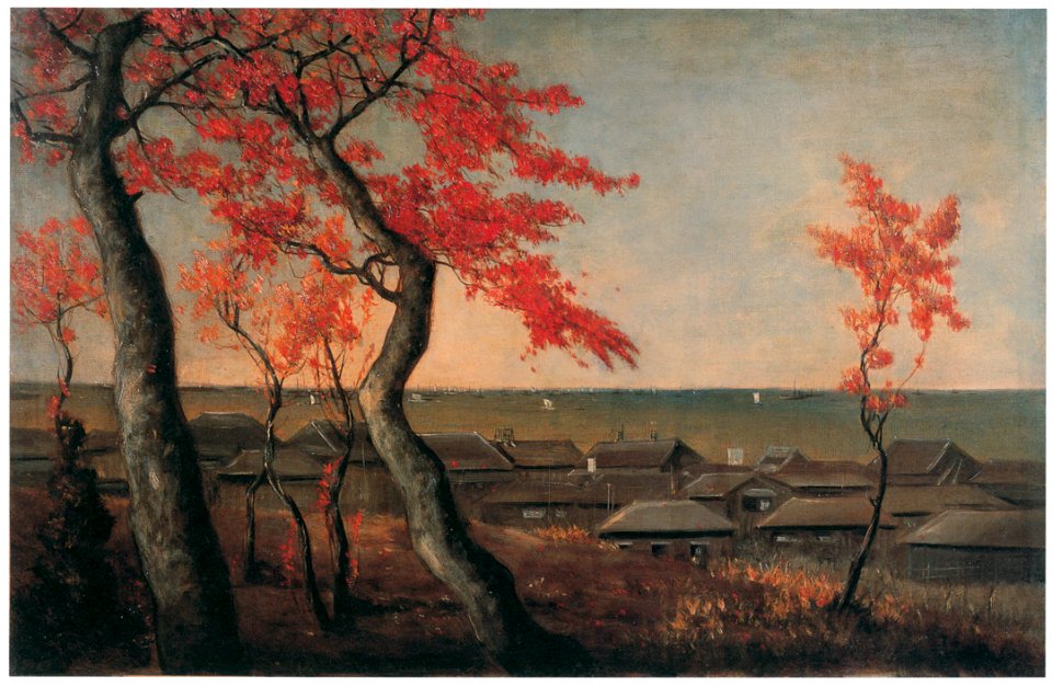 Takahashi Yuichi – Autumn Foliage at Kaianji Temple, Shinagawa [from Takahashi Yuichi: Pioneer of Modern Western-style Painting]