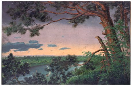 Takahashi Yuichi – View from Konodai [from Takahashi Yuichi: Pioneer of Modern Western-style Painting]. Free illustration for personal and commercial use.