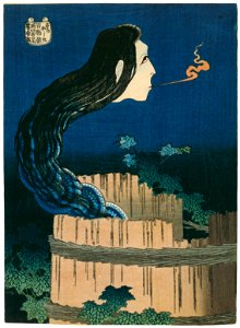 Katsushika Hokusai – The Mansion of the Plates (One Hundred Ghost Stories) [from Meihin Soroimono Ukiyo-e]