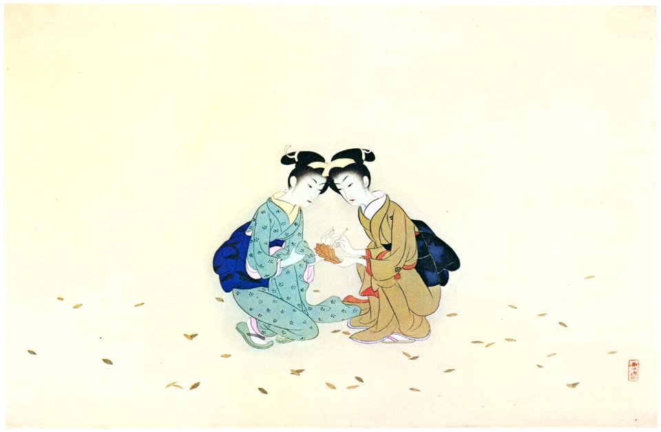 Komura Settai – Hanshan Shide Likened to Two Women [from Komura Settai]. Free illustration for personal and commercial use.