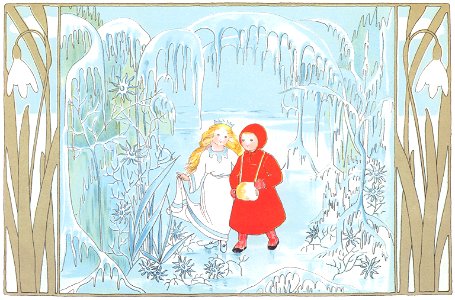 Sibylle von Olfers – Plate 6 [from The Story of the Snow Children]. Free illustration for personal and commercial use.