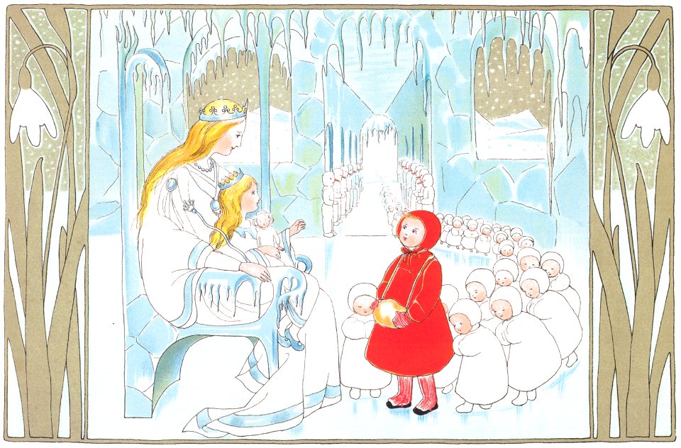 Sibylle von Olfers – Plate 4 [from The Story of the Snow Children]. Free illustration for personal and commercial use.