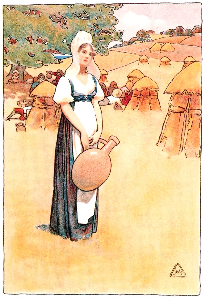 Jessie Willcox Smith – Fair in sooth was the maiden (Evangeline: A Tale of Acadie by Henry Wadsworth Longfellow) [from Jessie Willcox Smith: American Illustrator]