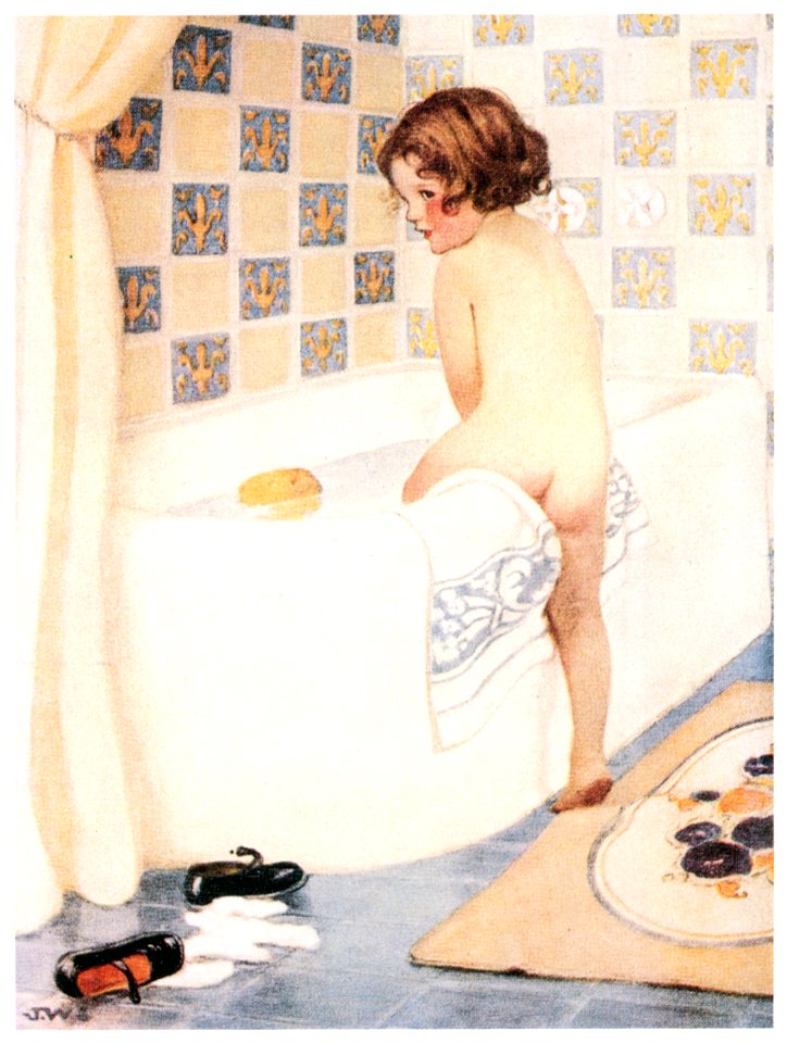Jessie Willcox Smith – Standard Plumbing Fixtures (Advertisement from Century, June 1924) [from Jessie Willcox Smith: American Illustrator]