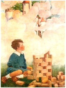Jessie Willcox Smith – Dream Blocks (Dream Blocks by Aileen Higgins) [from Jessie Willcox Smith: American Illustrator]. Free illustration for personal and commercial use.