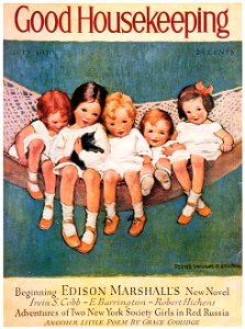 Jessie Willcox Smith – Cover of Good Housekeeping (July 1930) [from Jessie Willcox Smith: American Illustrator]. Free illustration for personal and commercial use.