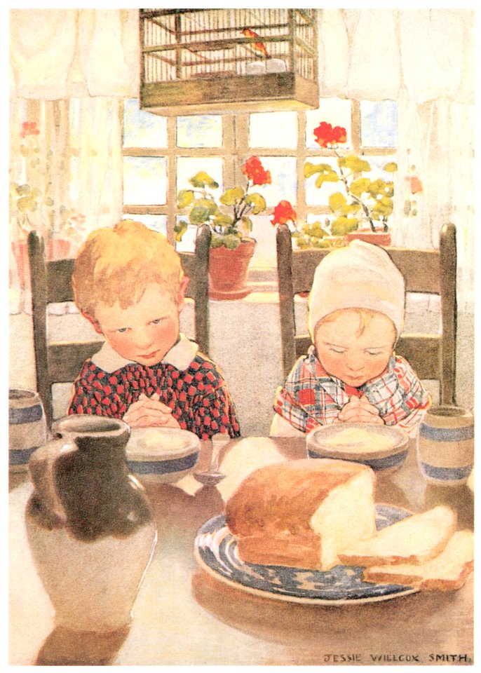 Jessie Willcox Smith – A Child’s Grace (A Child’s Book of Old Verses) [from Jessie Willcox Smith: American Illustrator]