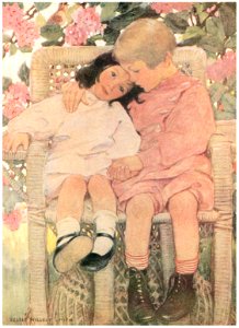 Jessie Willcox Smith – A Child’s Question (A Child’s Book of Old Verses) [from Jessie Willcox Smith: American Illustrator]. Free illustration for personal and commercial use.