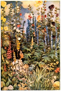 Jessie Willcox Smith – The Flowers (A Child’s Garden of Verses by Robert Louis Stevenson) [from Jessie Willcox Smith: American Illustrator]. Free illustration for personal and commercial use.