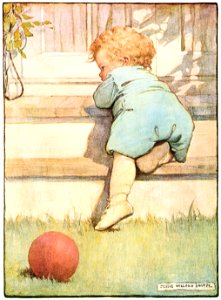 Jessie Willcox Smith – Then the Toddling Baby Boy (The Seven Ages of Childhood by Carolyn Wells) [from Jessie Willcox Smith: American Illustrator]