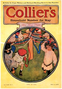 Jessie Willcox Smith – The Maypole ( Collier’s April 30, 1904) [from Jessie Willcox Smith: American Illustrator]. Free illustration for personal and commercial use.