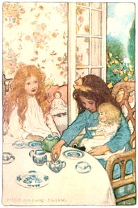 Jessie Willcox Smith – The playing today was even a lovelier, happier thing than it had ever been before (In the Closed Room by Frances Hodgson Burnett) [from Jessie Willcox Smith: American Illustrator]