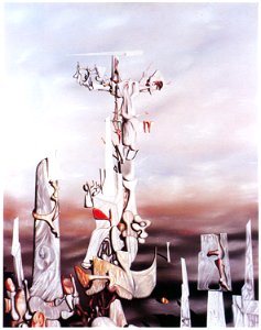 Yves Tanguy – Le Souhait [from Mizue No.927]. Free illustration for personal and commercial use.
