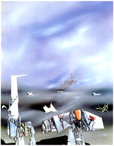 Yves Tanguy – Le malheur adoucit les pierres [from Mizue No.927]. Free illustration for personal and commercial use.