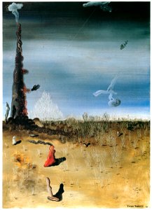 Yves Tanguy – Extinction des lumières inutiles [from Mizue No.927]. Free illustration for personal and commercial use.