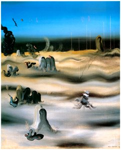 Yves Tanguy – Terre d’ombre [from Mizue No.927]. Free illustration for personal and commercial use.