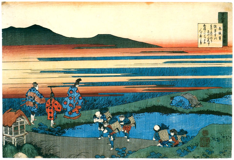Katsushika Hokusai – Poem by Minamoto no Hitoshi, from the series One Hundred Poems Explained by the Nurse [from Meihin Soroimono Ukiyo-e]