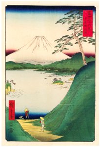 Utagawa Hiroshige – Misaka Pass in Kai Province [from Thirty-six Views of Mount Fuji]. Free illustration for personal and commercial use.