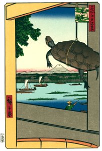 Utagawa Hiroshige – Mannen Bridge in Fukagawa [from One Hundred Famous Views of Edo (kurashi-no-techo Edition)]
