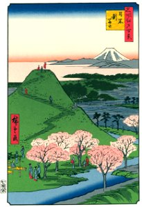 Utagawa Hiroshige – New Fuji in Meguro [from One Hundred Famous Views of Edo (kurashi-no-techo Edition)]