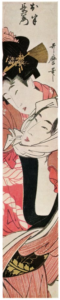 Kitagawa Utamaro – Ohan and Chôemon [from Ukiyo-e shuka. Museum of Fine Arts, Boston III]. Free illustration for personal and commercial use.