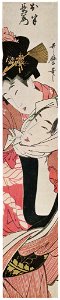 Kitagawa Utamaro – Ohan and Chôemon [from Ukiyo-e shuka. Museum of Fine Arts, Boston III]. Free illustration for personal and commercial use.
