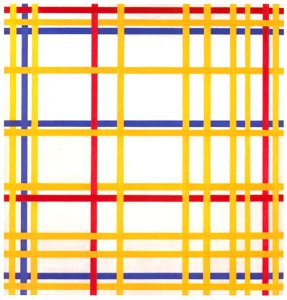 Piet Mondrian – New York City I [from Mondrian: 1872-1944: Structures in Space]. Free illustration for personal and commercial use.