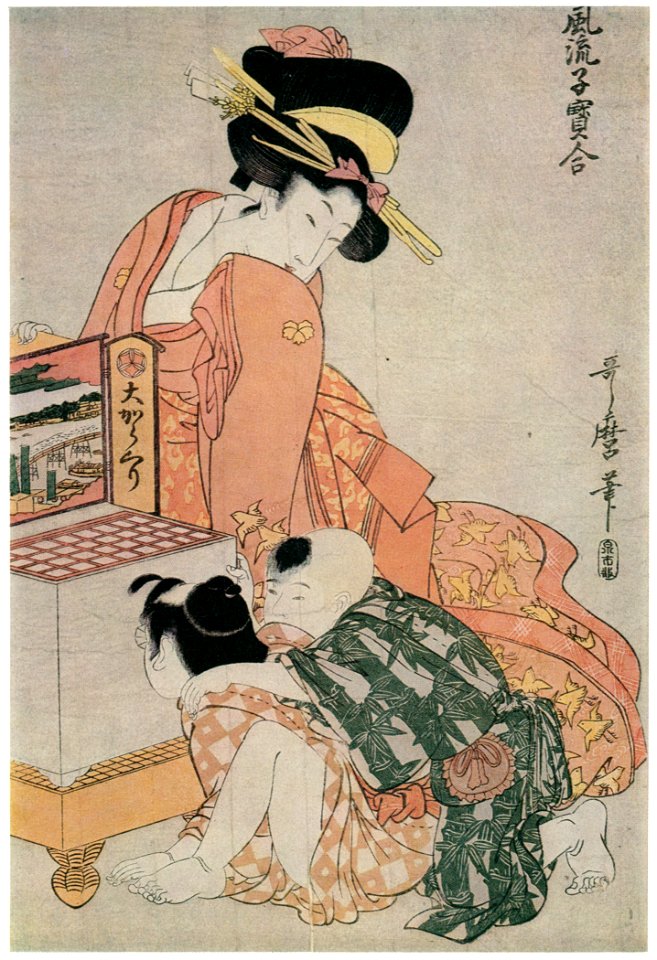 Kitagawa Utamaro – The Large Peepshow, from the series Fashionable Comparisons of Precious Children [from Ukiyo-e shuka. Museum of Fine Arts, Boston III]