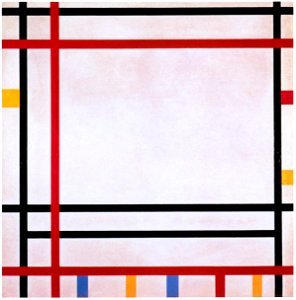 Piet Mondrian – New York, New York [from Mondrian: 1872-1944: Structures in Space]. Free illustration for personal and commercial use.
