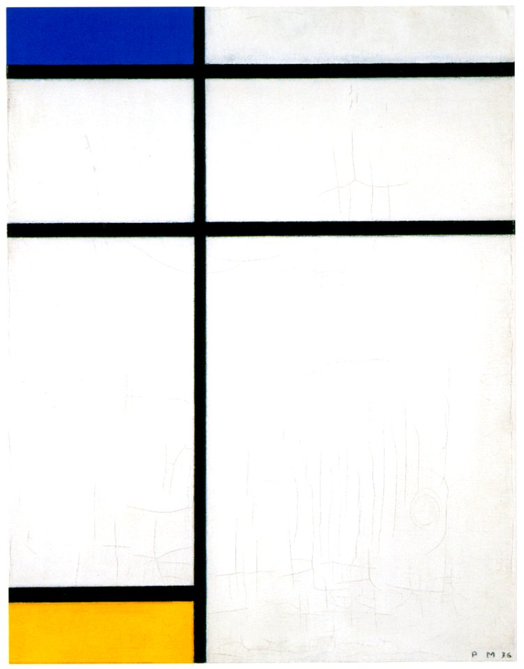 Piet Mondrian – Compositie met blauw, geel en wit [from Mondrian: 1872-1944: Structures in Space]